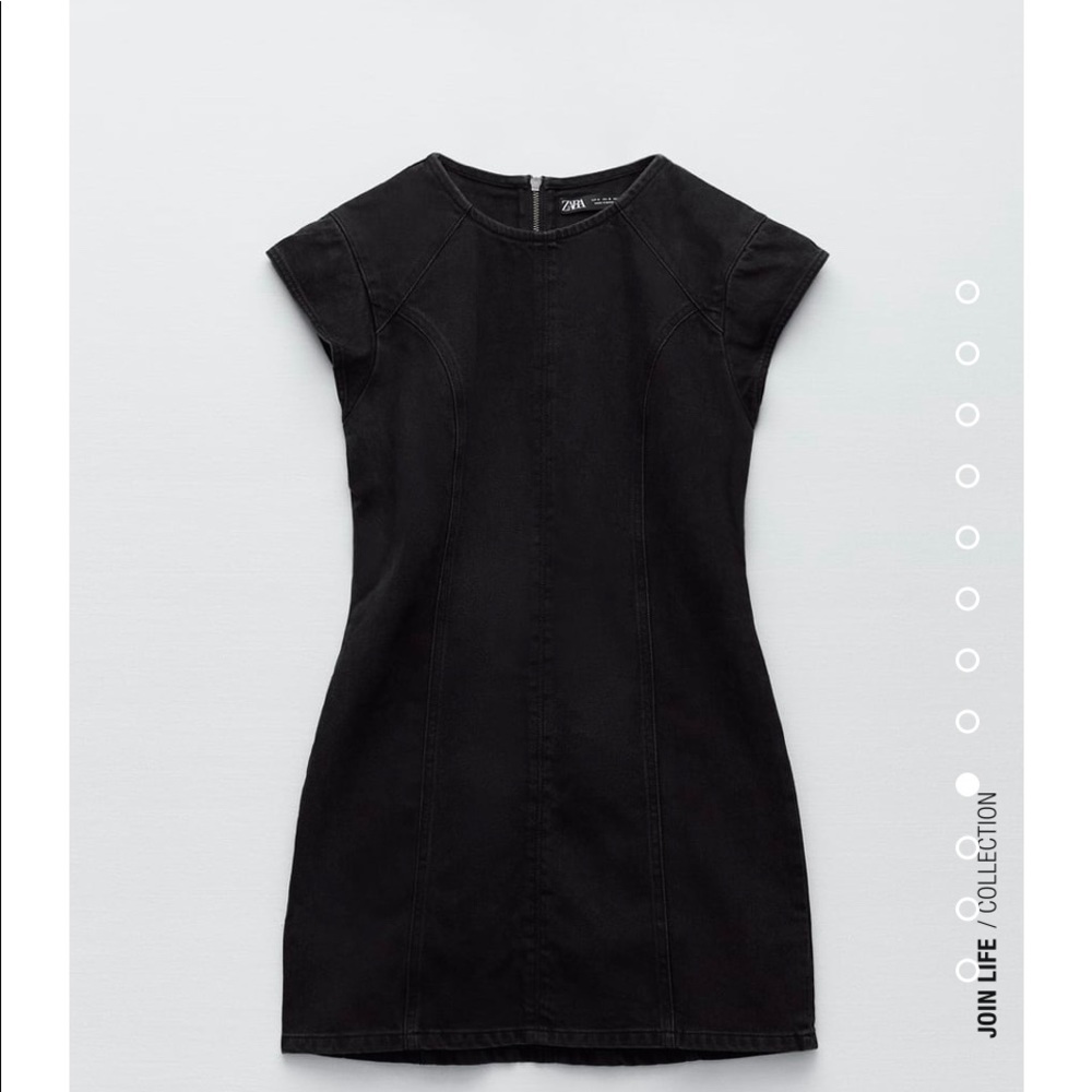Zara Black denim dress
